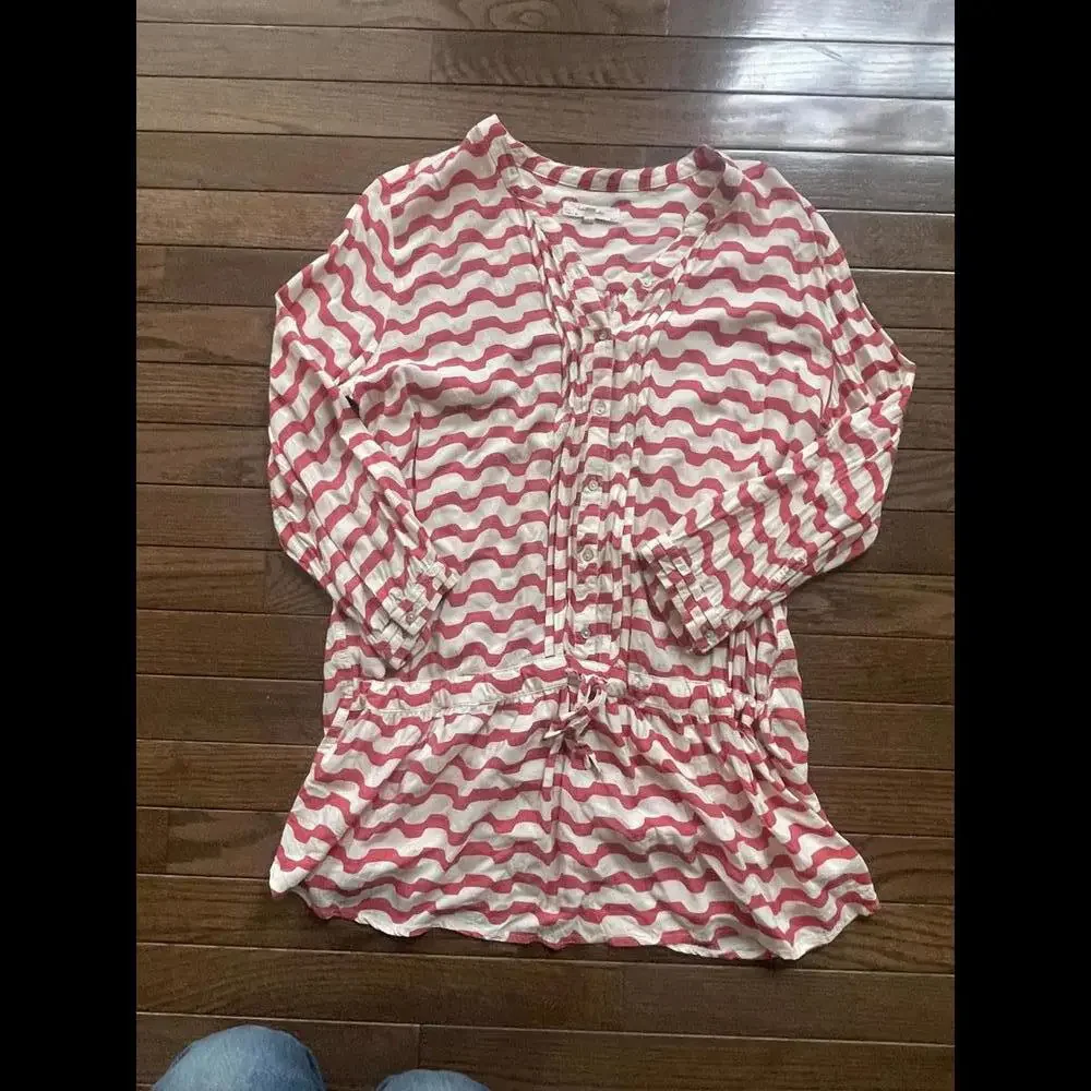 Anthropologie  striped drawstring tunic medium - Picture 4 of 4